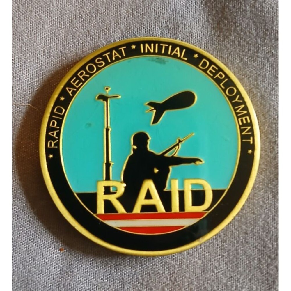 US Army RAID Rapid Aerostat Initial Deployment Challenge Coin Surveillance